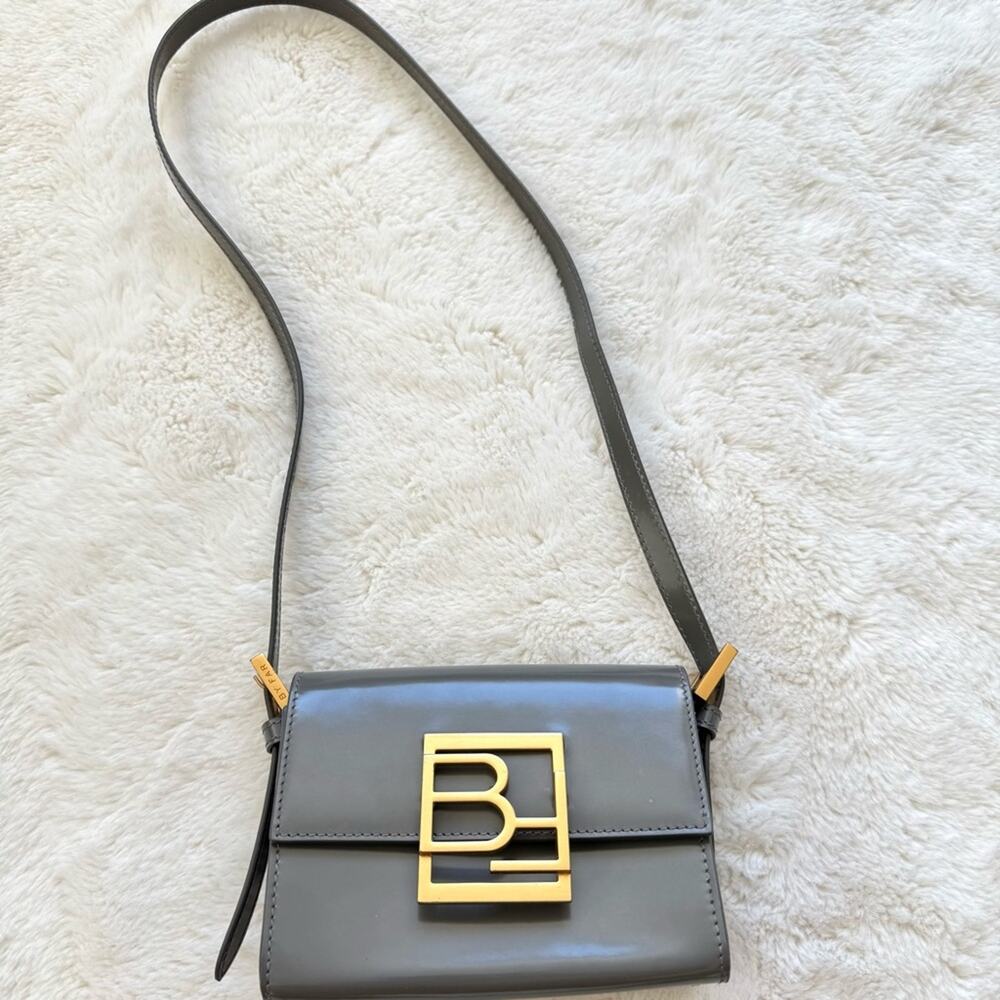 By Far vegetarian leather grey top handle bag Retail 350$